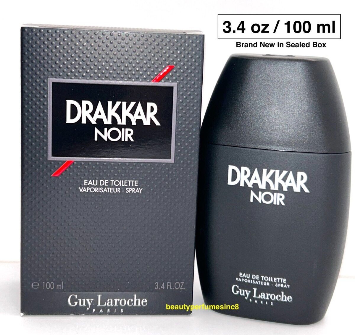 DRAKKAR NOIR by Guy Laroche 3.4 oz /100 ml EDT Spray Perfume for Men New in Box