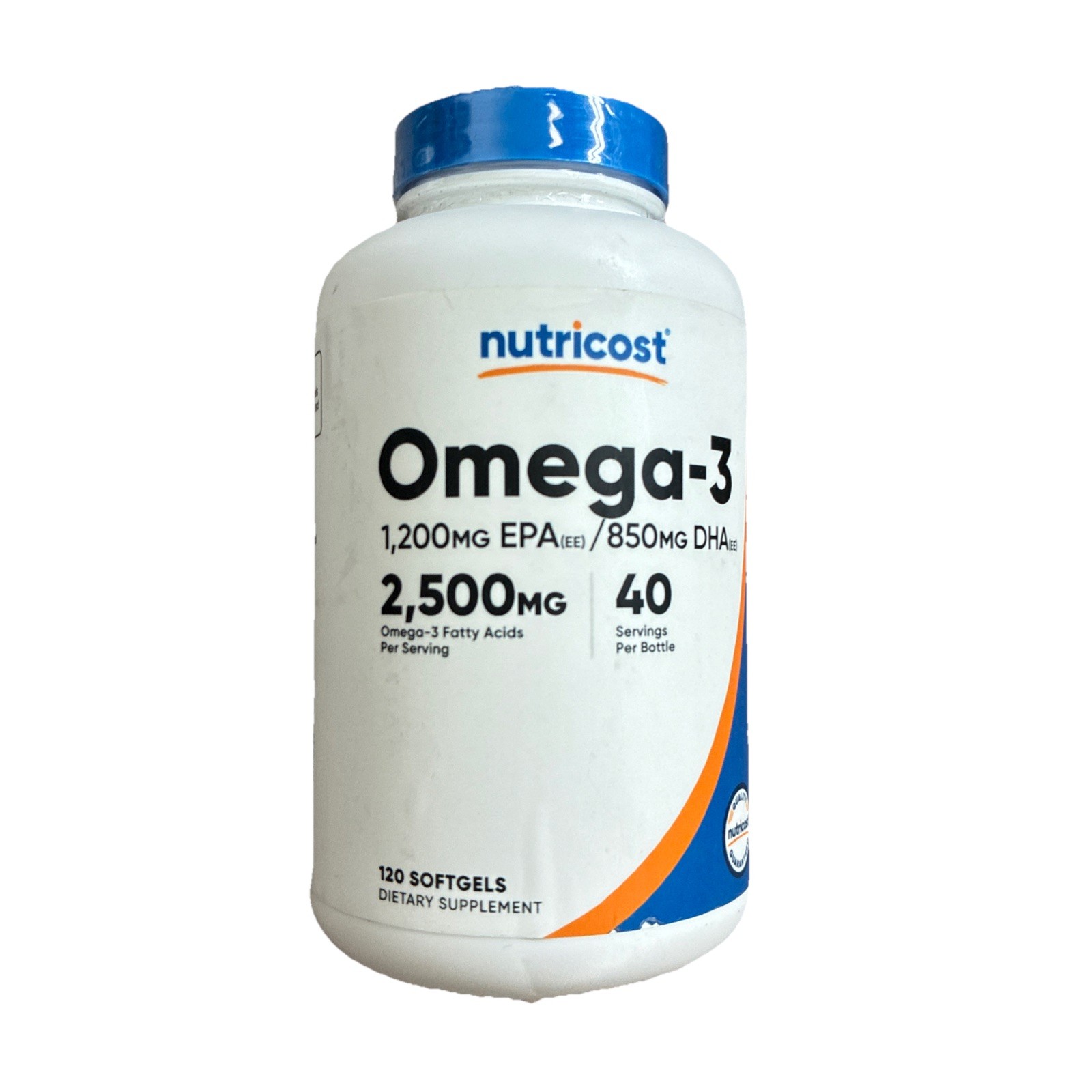 Nutricost Omega 3 Fish Oil 2500 MG 120 Softgels (40 Serv) Exp. 9/28