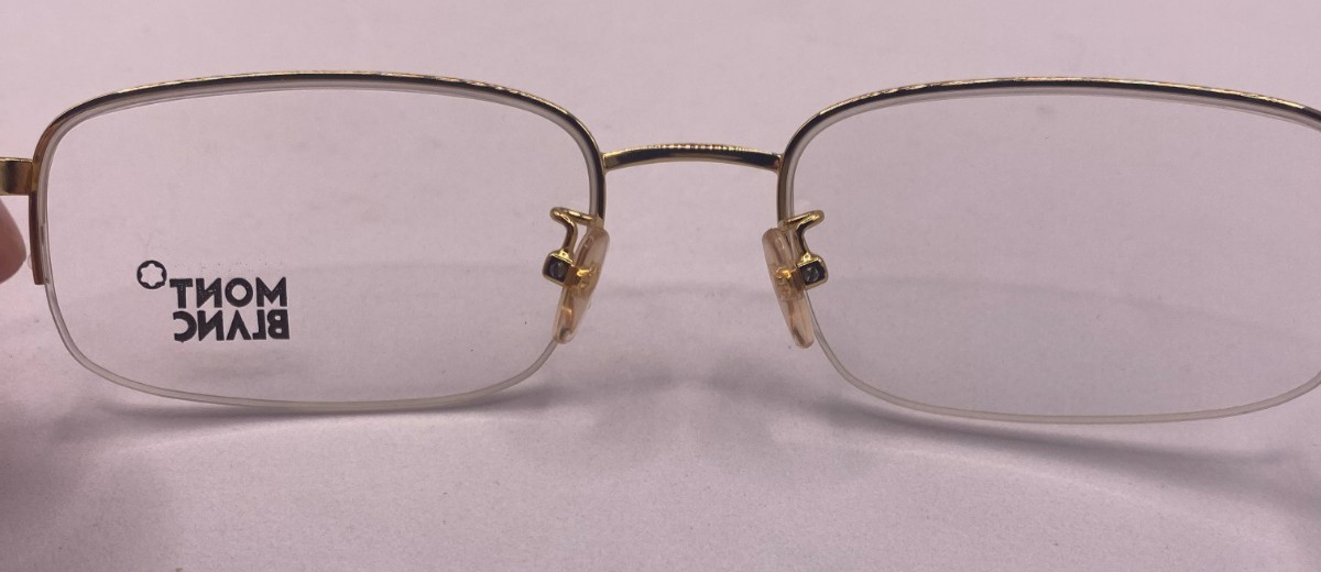 MONTBLANC FRAMES ONLY EYEGLASSES MB 336 030 GOLD BLACK 56-20-140