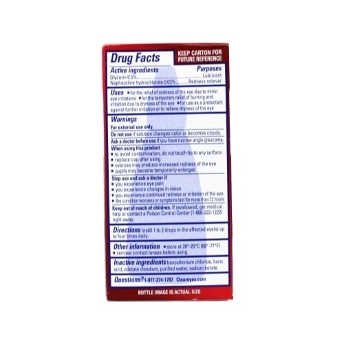3 Pack Clear Eyes Maximum Strength Redness Relief Eye Drops 0.5Oz Each