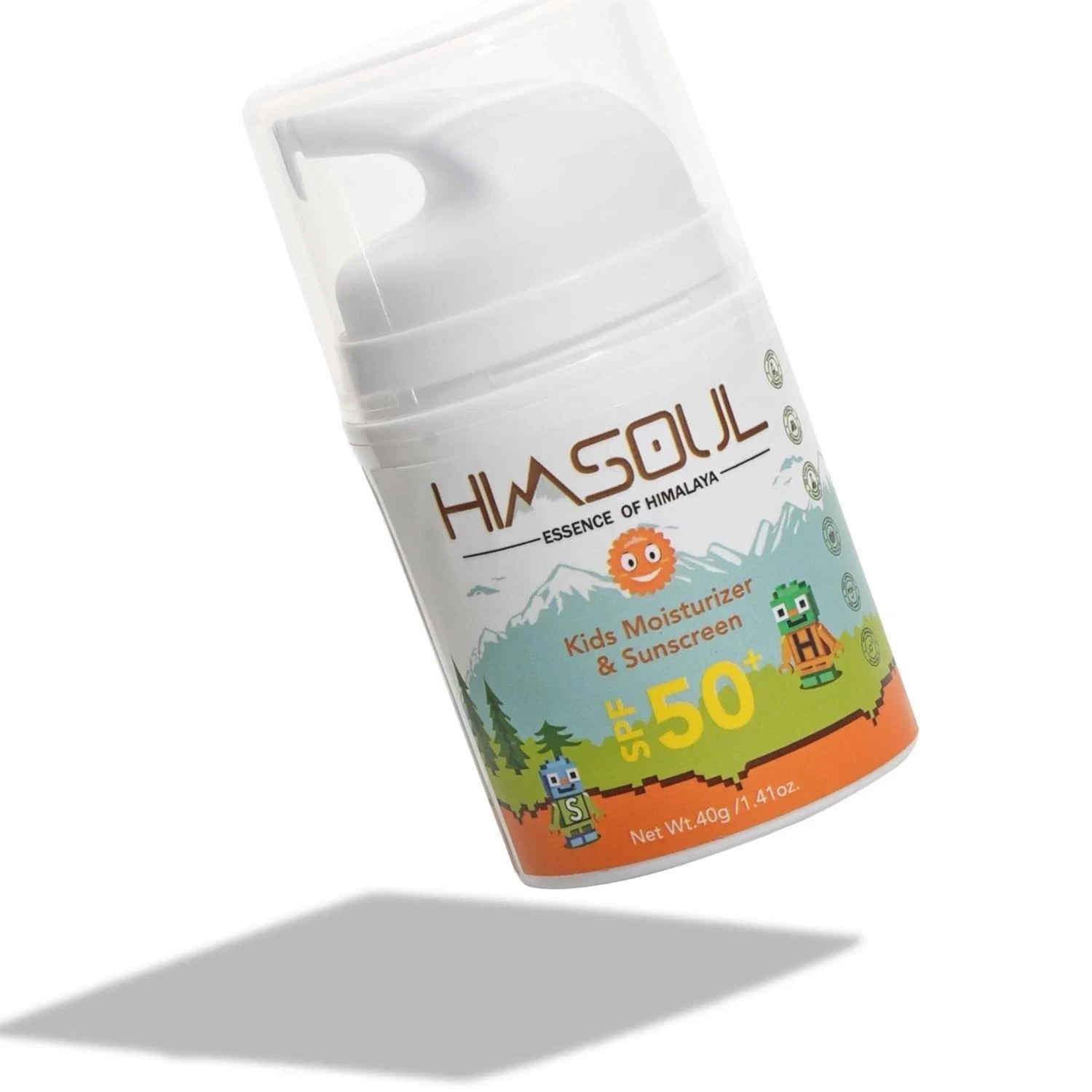 Kids Mosturizer +Sunscreen SPF 50++ Ages 4+Gentle, Non-Greasy Mineral-Based 40gm