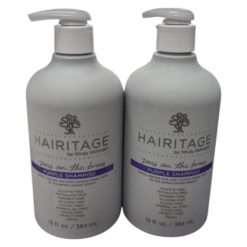 Purple Shampoo for Color Treated Hair Remove Brassy Tones Lighten Blondes 2 PACK