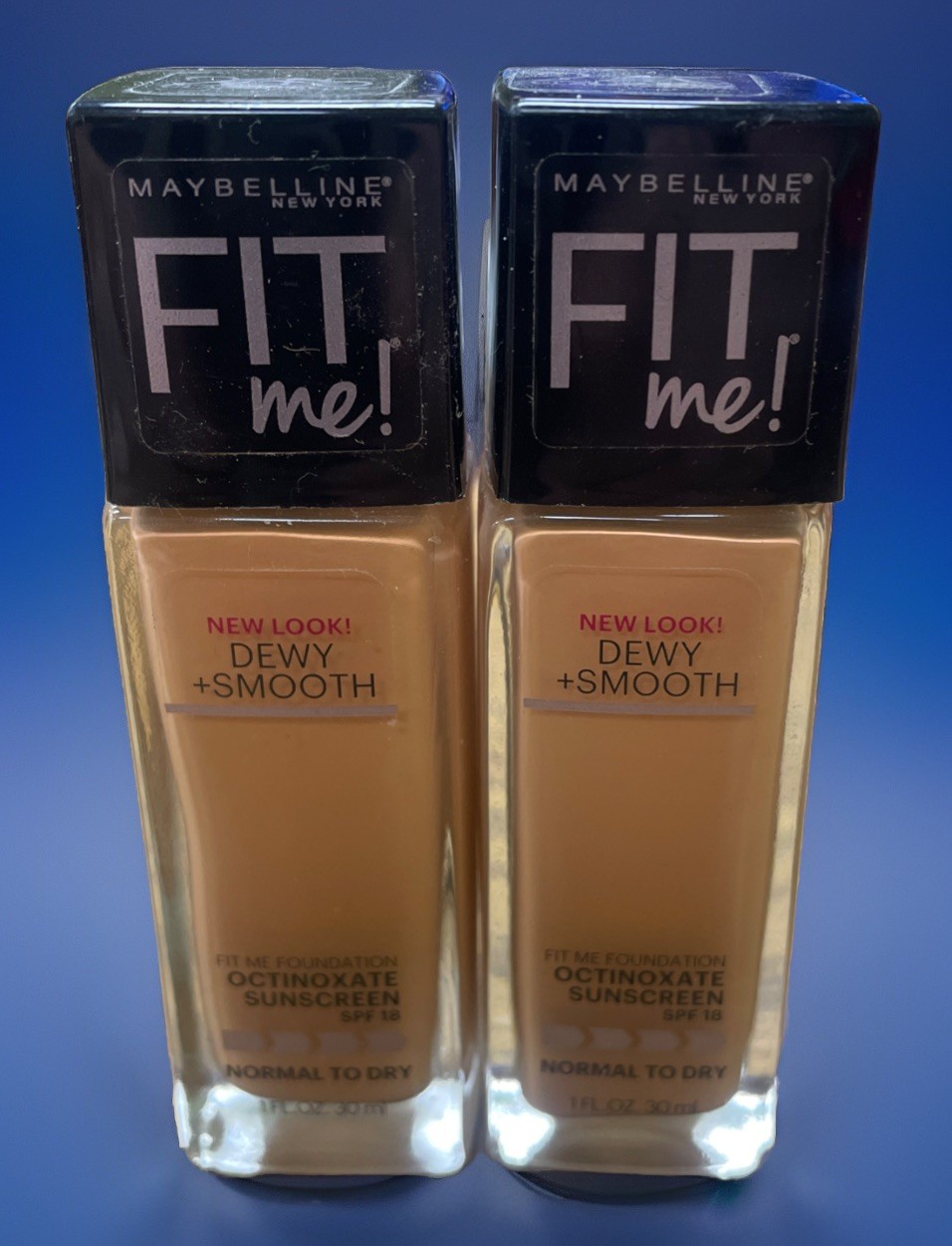 Maybelline Fit Me! Dewy+Smooth Foundation 245 Classic Beige Lot Of 2 Bottles