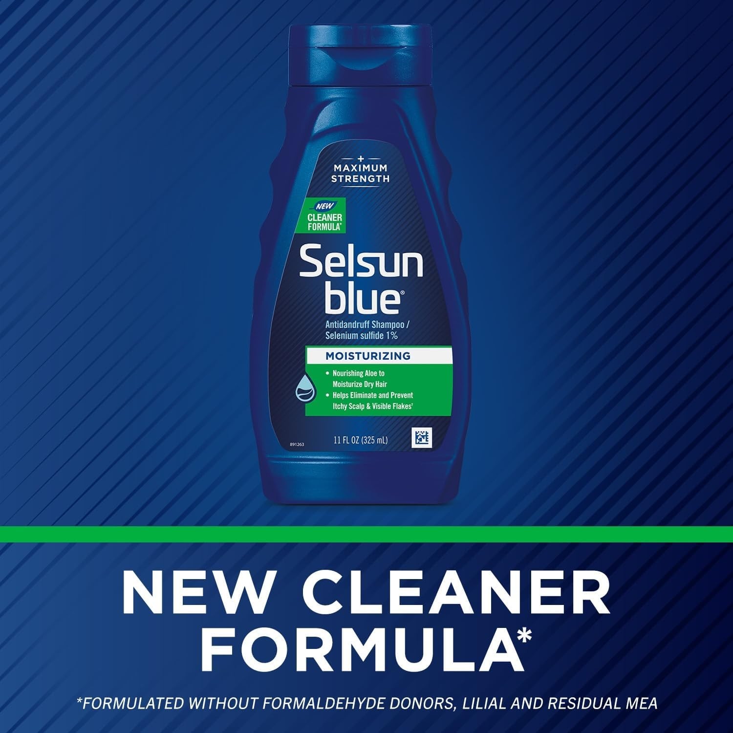 Selsun Blue Moisturizing Antidandruff Shampoo, Maximum 11 Fl Oz (Pack of 1)