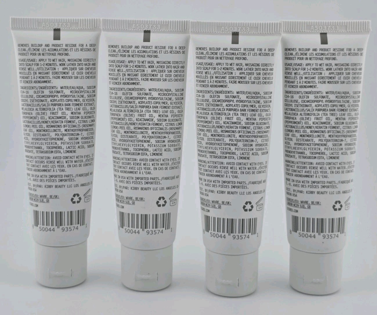 4 Pack Cecred Clarifying Shampoo & Scalp Scrub 1 oz / 30ml Each Mini Travel Size