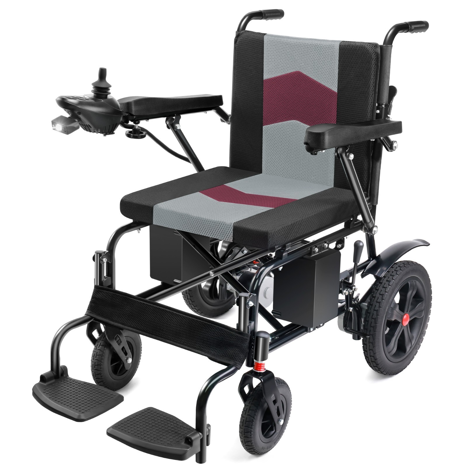 Lightweight Foldable Electric Wheelchair with Extended and Widened Armrests