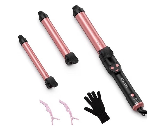 Mescomb 3 in 1 Automatic Curling Iron 3 Different Sizes Of Barrels