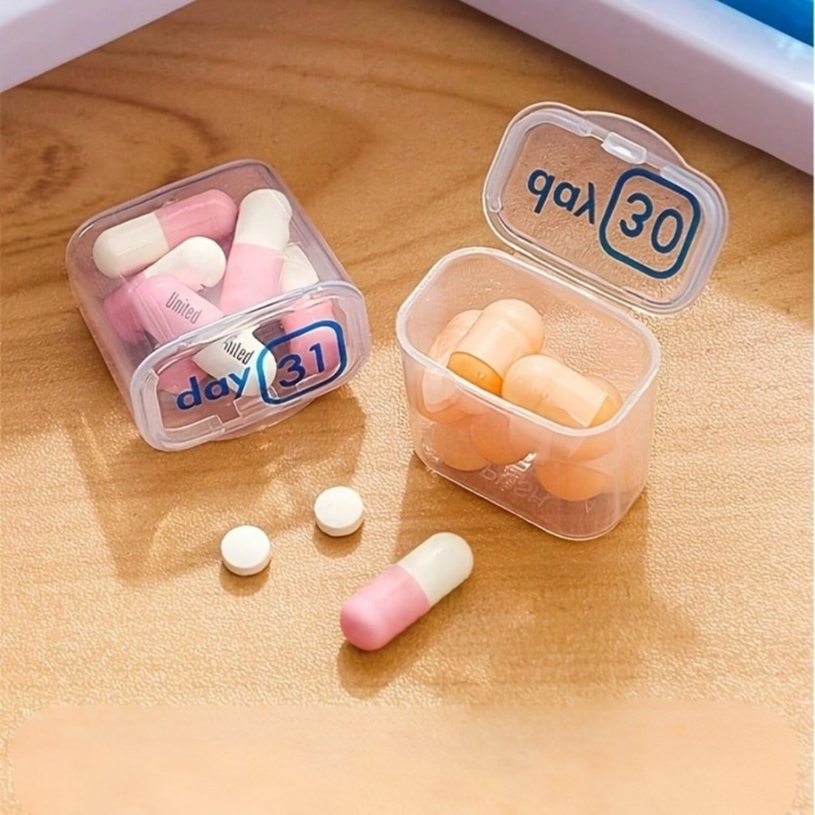 Monthly Portable Pill Box 31 Days Large Medicine Storage Holder Case Dispenser