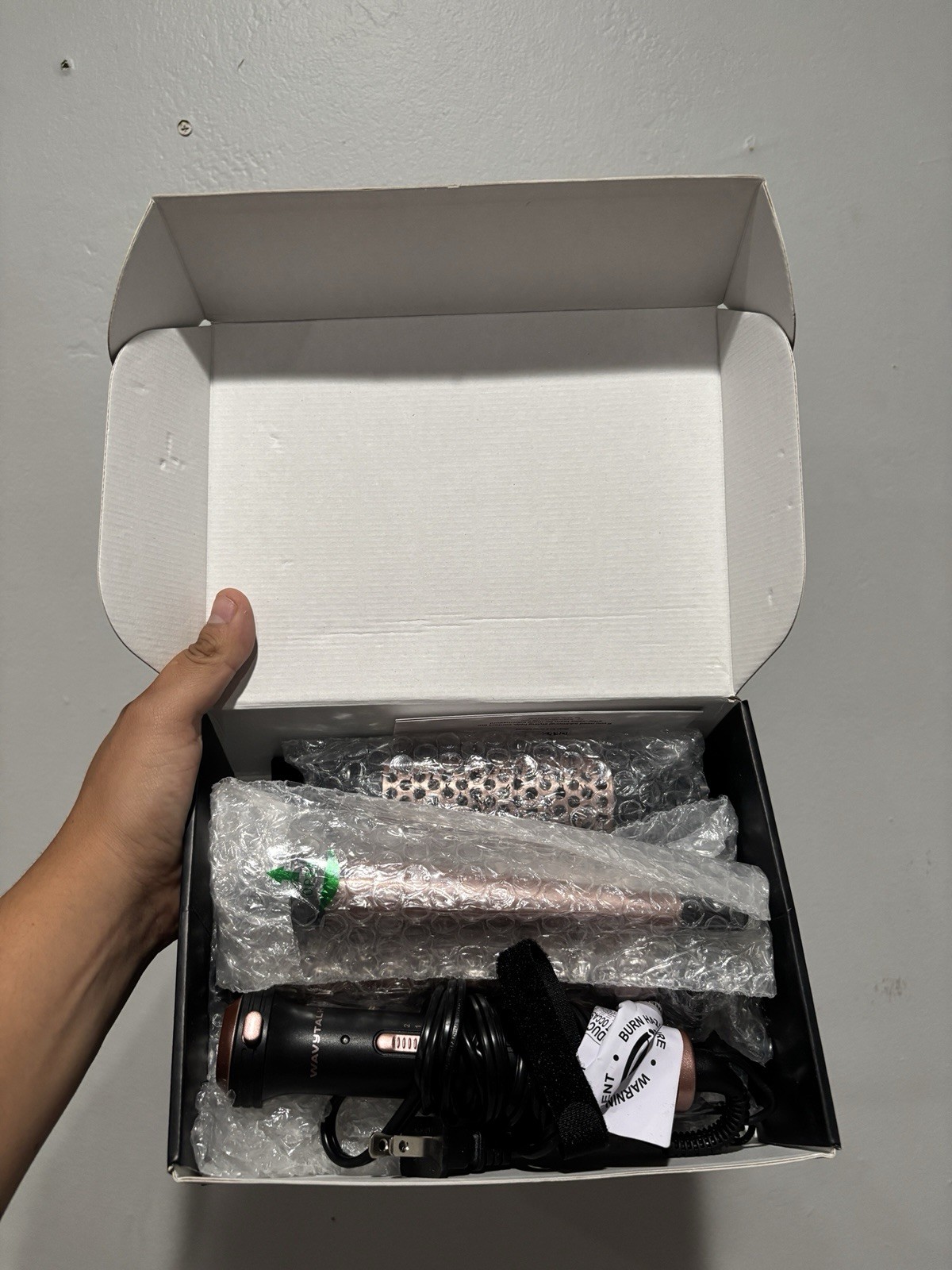 WAVYTALK 5-In-1 Ceramic Interchangeable Curling Wand Set Dual Voltage Rose Gold