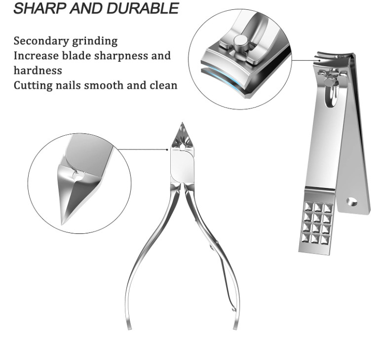 Professional Manicure and Pedicure Kit, 12-Piece Premium Grooming Set with Nail