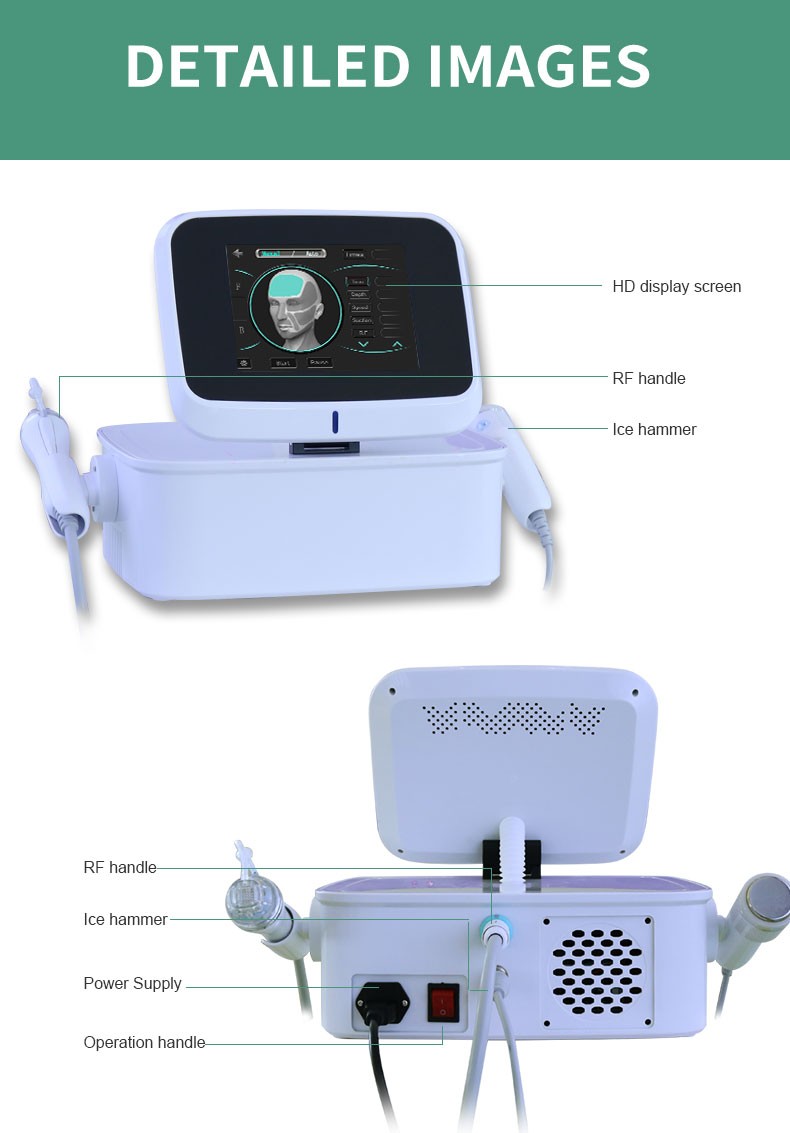 2in1 RF Micro-n-eedle Machine Cold Hammer Anti Scars Spot Wrinkle Removal Beauty