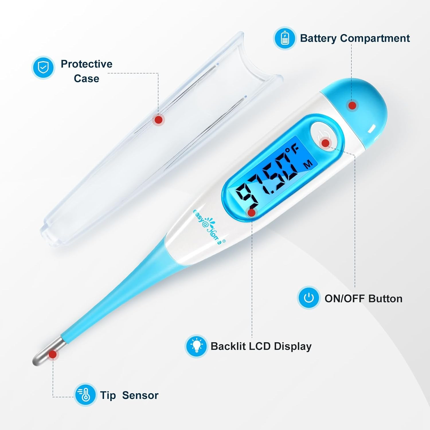 Digital Basal Thermometer Ovulation BBT Backlit LCD Memory Recall