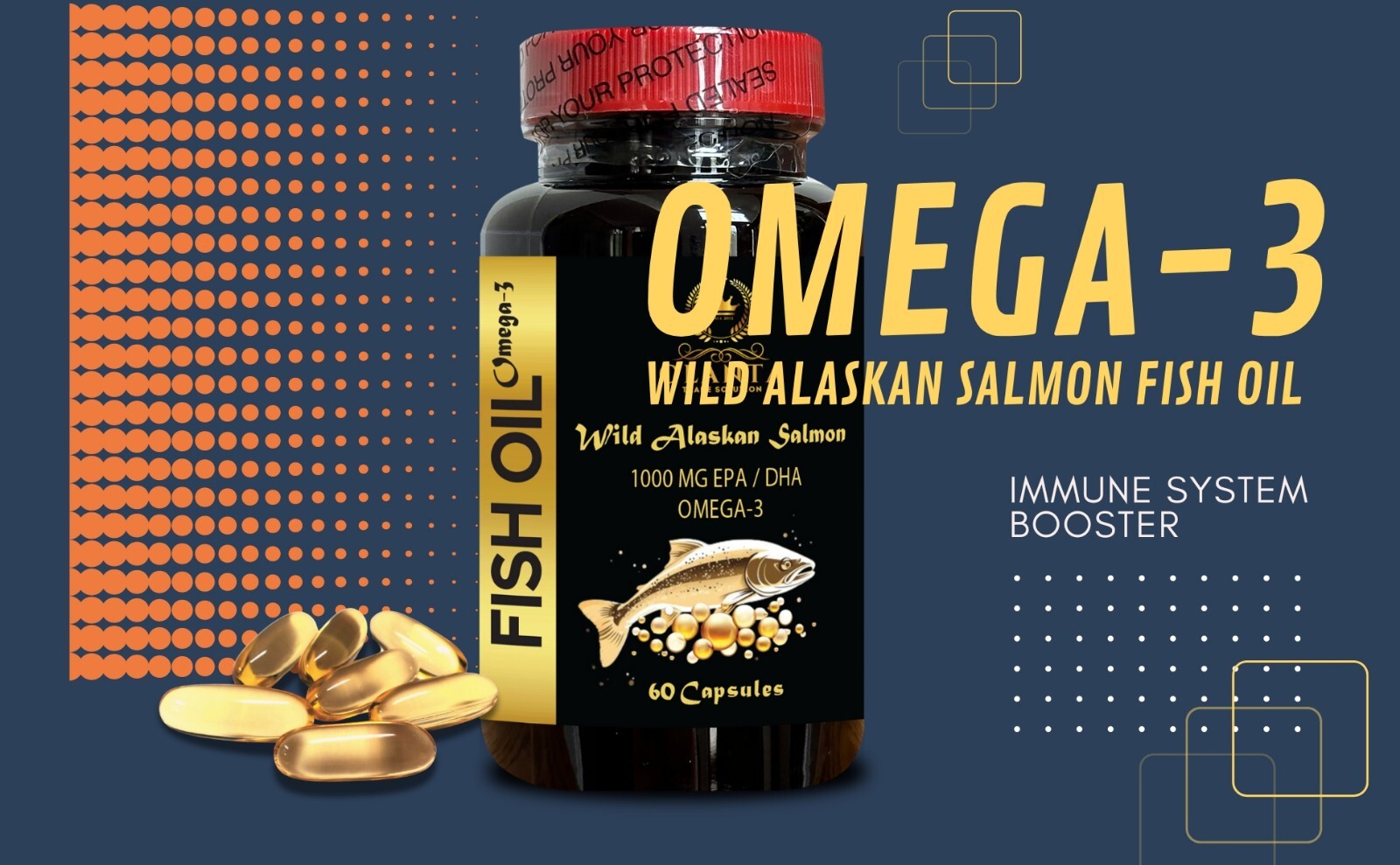 WILD ALASKAN FISH OIL Fish Oil with EPA & DHA, natural fish oil liquid softgels