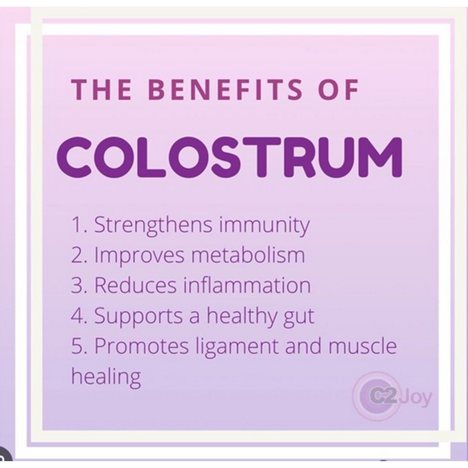 Colostrum Milk Powder Bovine C2JOY Alpha Lipid Nutrien Calcium