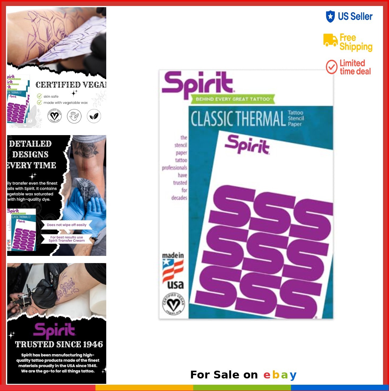 Thermal Tattoo Transfer Paper 8.5×11 Inch 100 Sheets Classic Stencil for