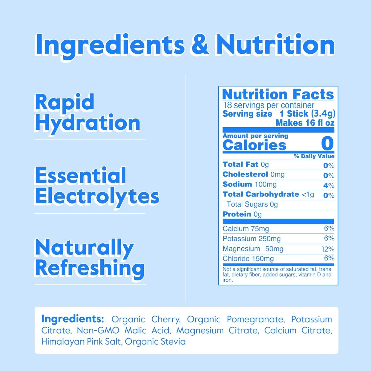 Nectar Hydration Packets – Electrolytes Powder Packets – No Sugar or Calories…