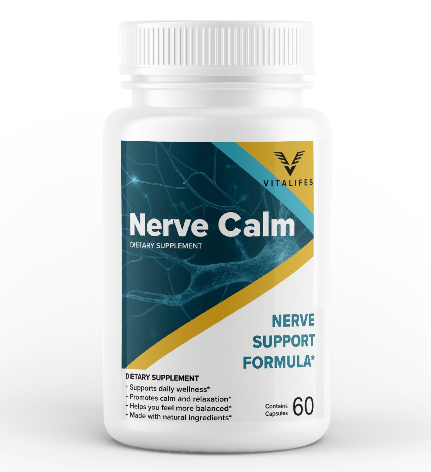 (5 Pack) Nerve Calm Capsules – NerveCalm All Natural Glycogen Support 60caps