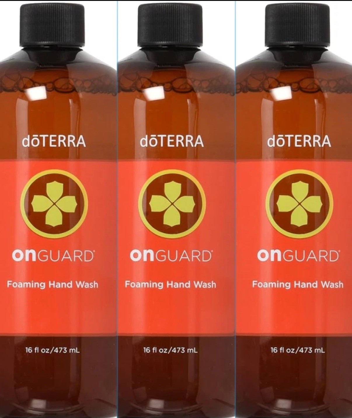 3 Bottles – Doterra ON guard Foaming HAND wash – 473 Ml Each Exp 2027.24