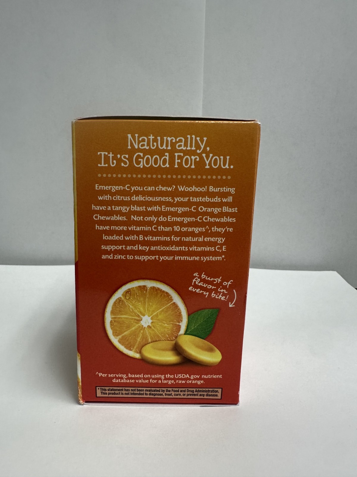 Emergen-C Chewable Vitamin C Orange Blast Dietary Supplement – 40 Ct EXP 7/26