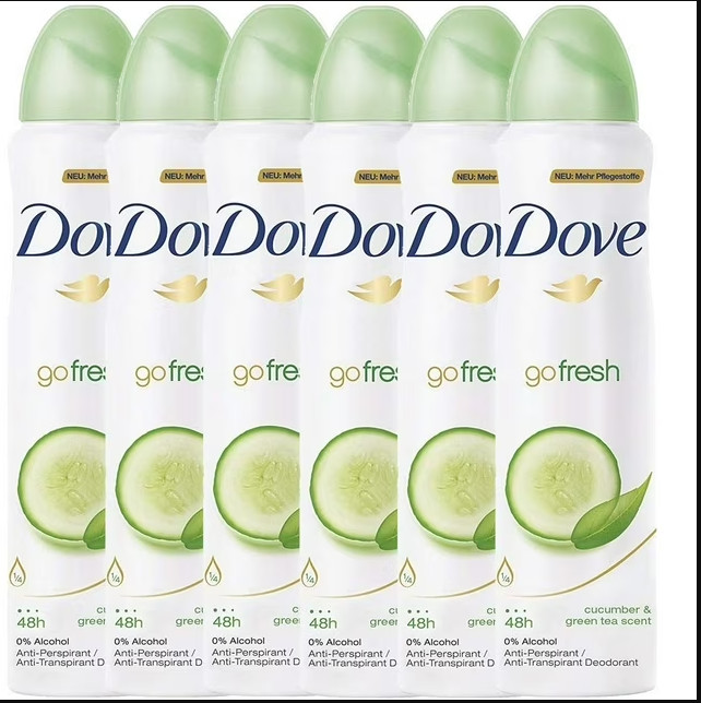 Dove Cucumber & Green Tea Anti Perspirant Deodorant Spray 250 Ml 6 PACK