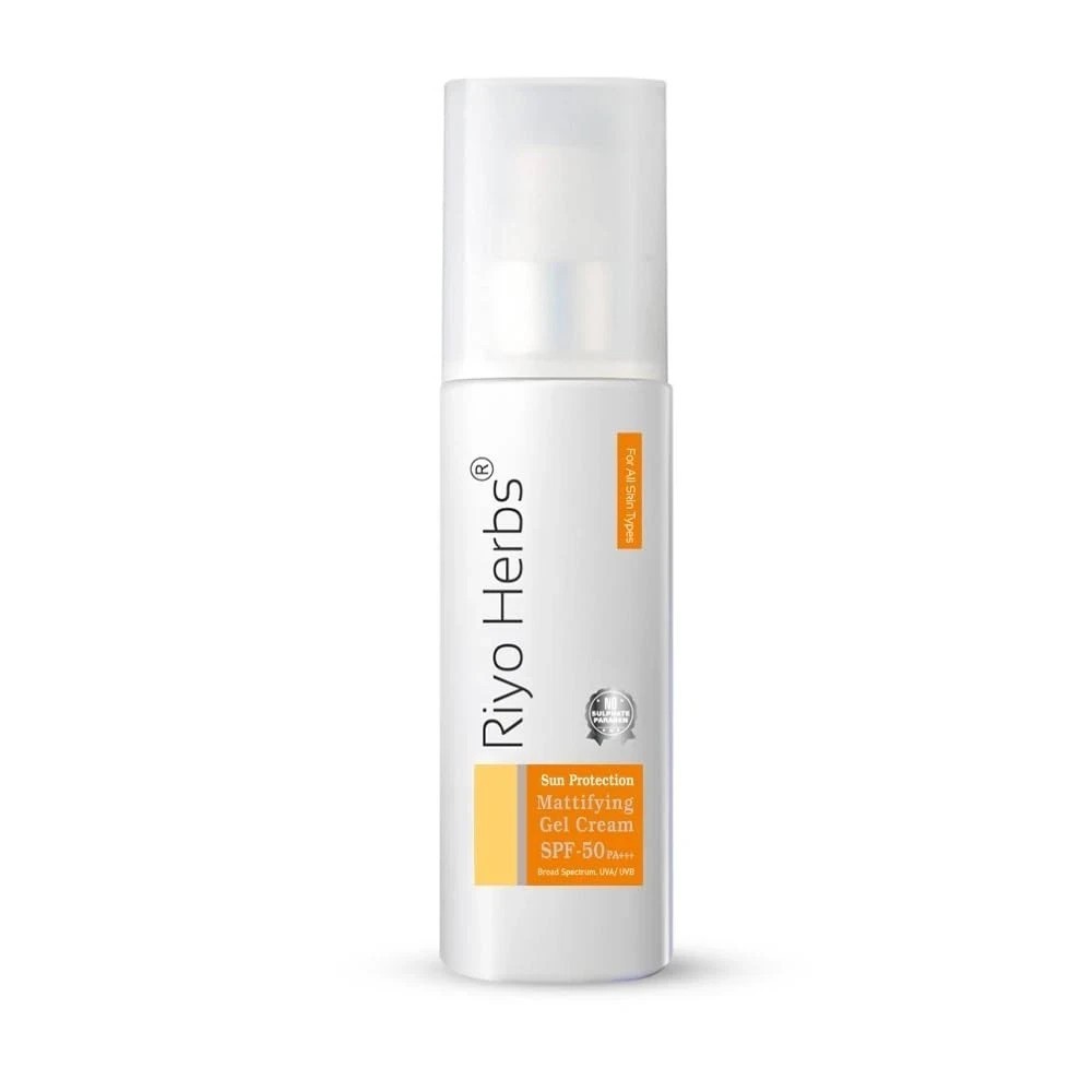 Riyo Herbs Sun Protection Mattifying Gel Cream Spf 50 For Face 100ml