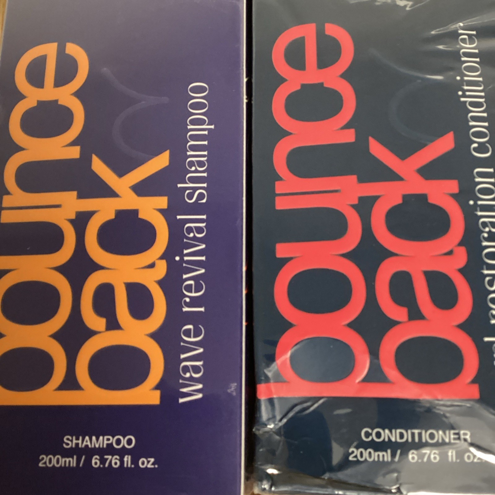 Bounce Back Wave Revival Shampoo & Curl Restoration Conditioner Set 200ml Ea NEW