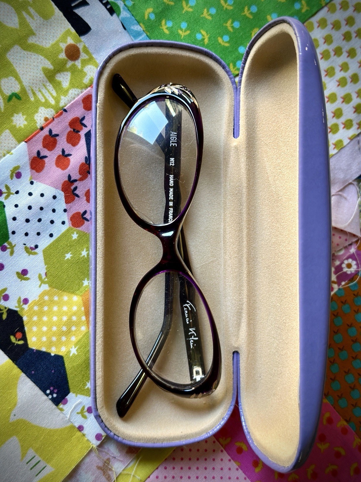 Frances Klein Aigle Eyeglass Frames Hand Made In France Deep Purple