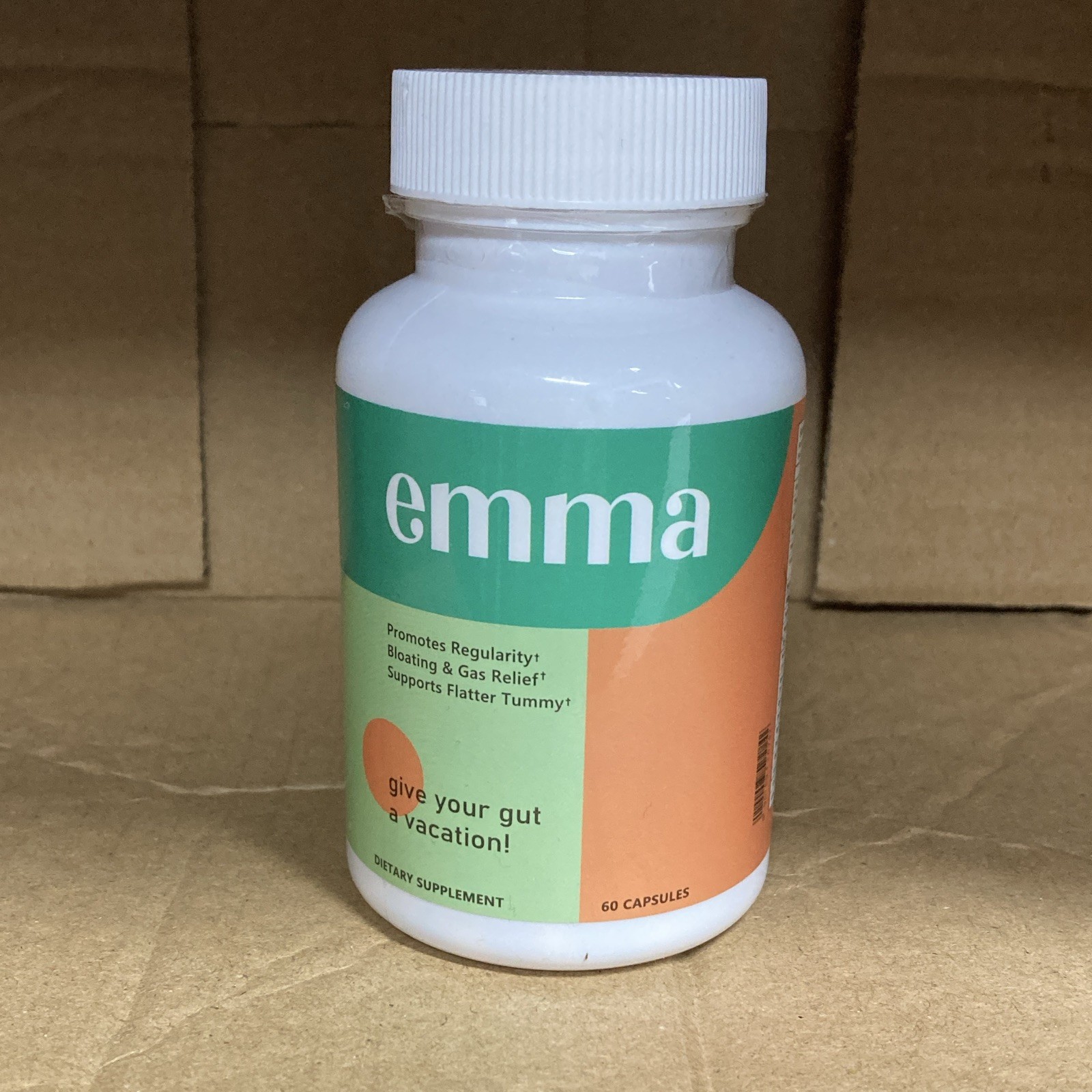 Emma Gas Relief Dietary Supplement Capsules, 60 Count (Adult Unisex)