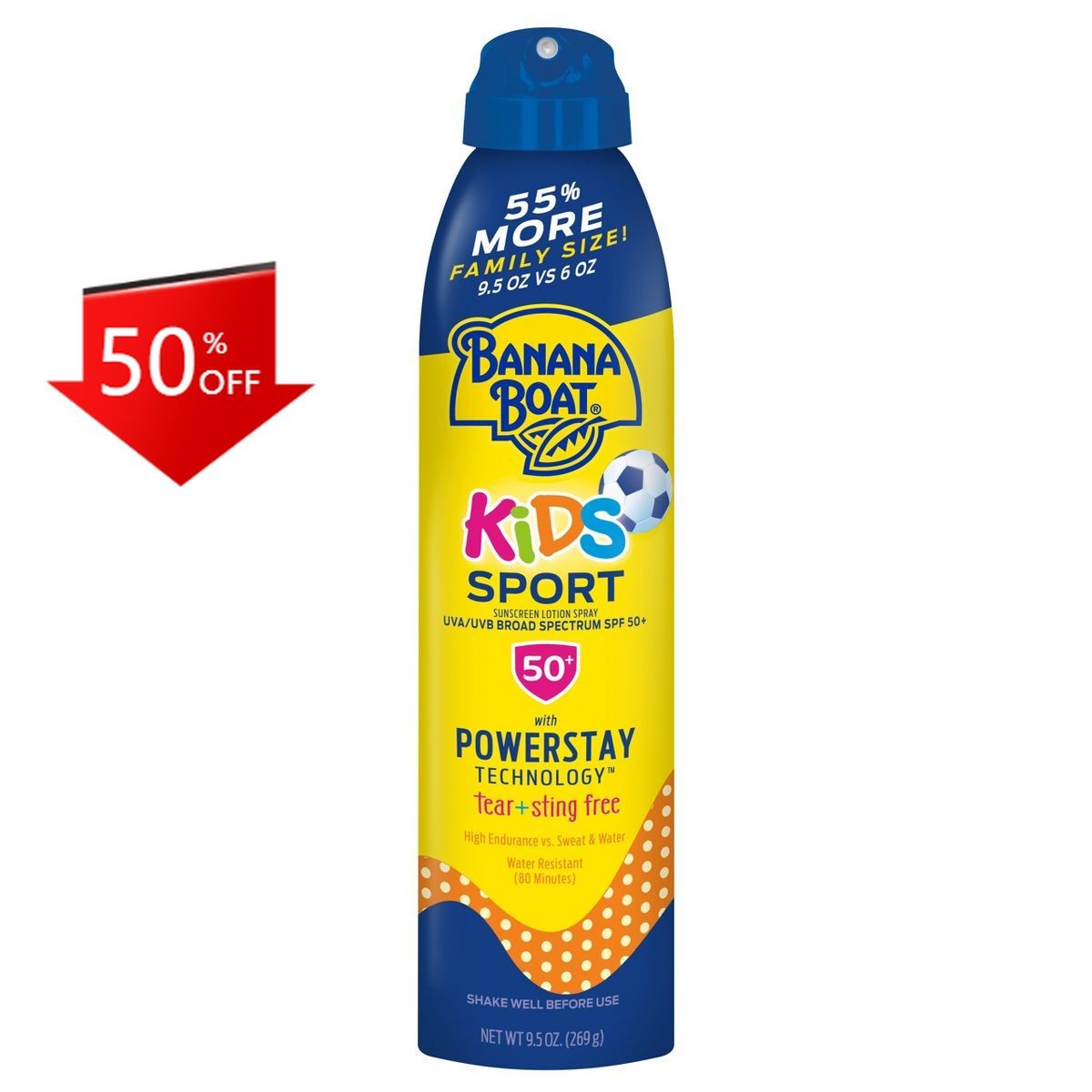 Banana Boat Kids’ Sport Sunscreen Spray – SPF 50+ – 9.5oz