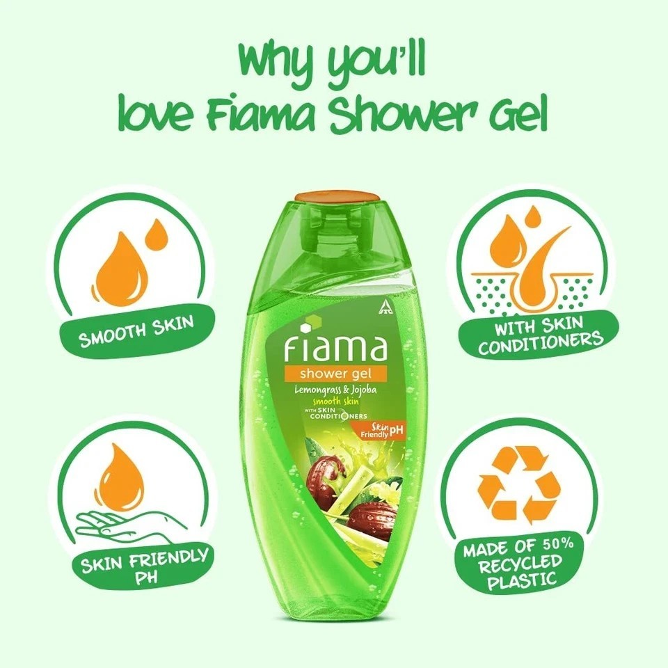 Fiama Shower Gel Lemongrass And Jojoba Body Wash For Smooth Skin 250ml