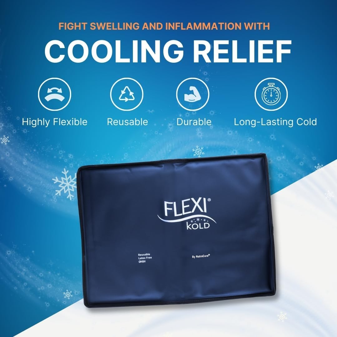 Reusable Cold Therapy Gel Pack for Knee, Shoulder & Back – Large 10.5″ x 14.5″