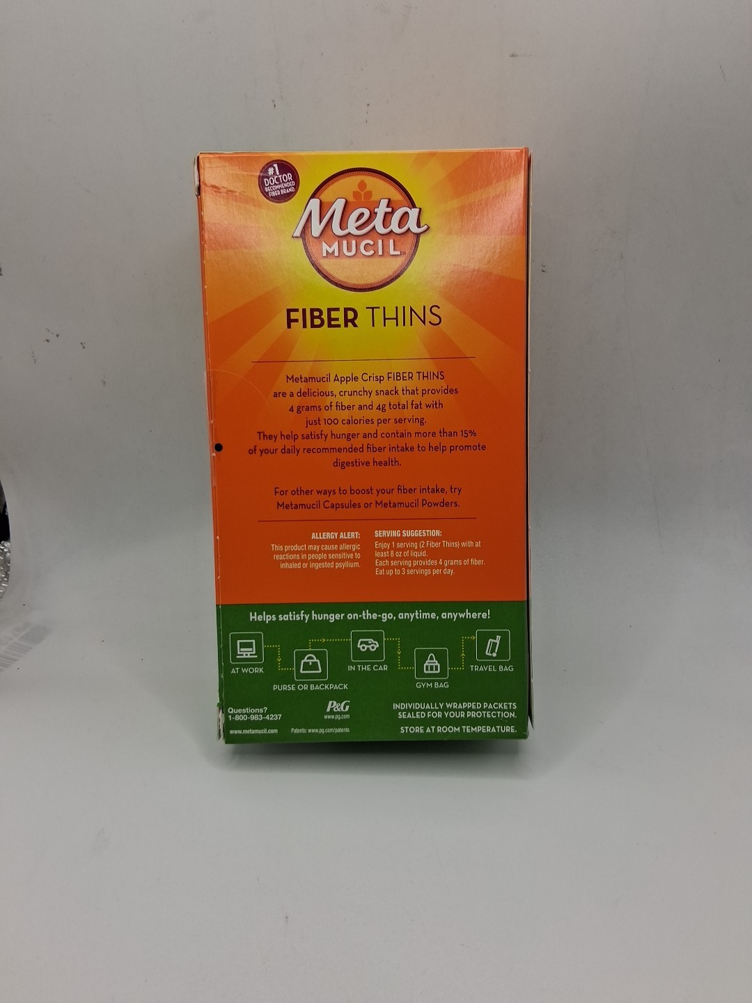Fiber Thins Apple Crisp 12 Packets 0.77 oz. ea. exp:11/07/2026