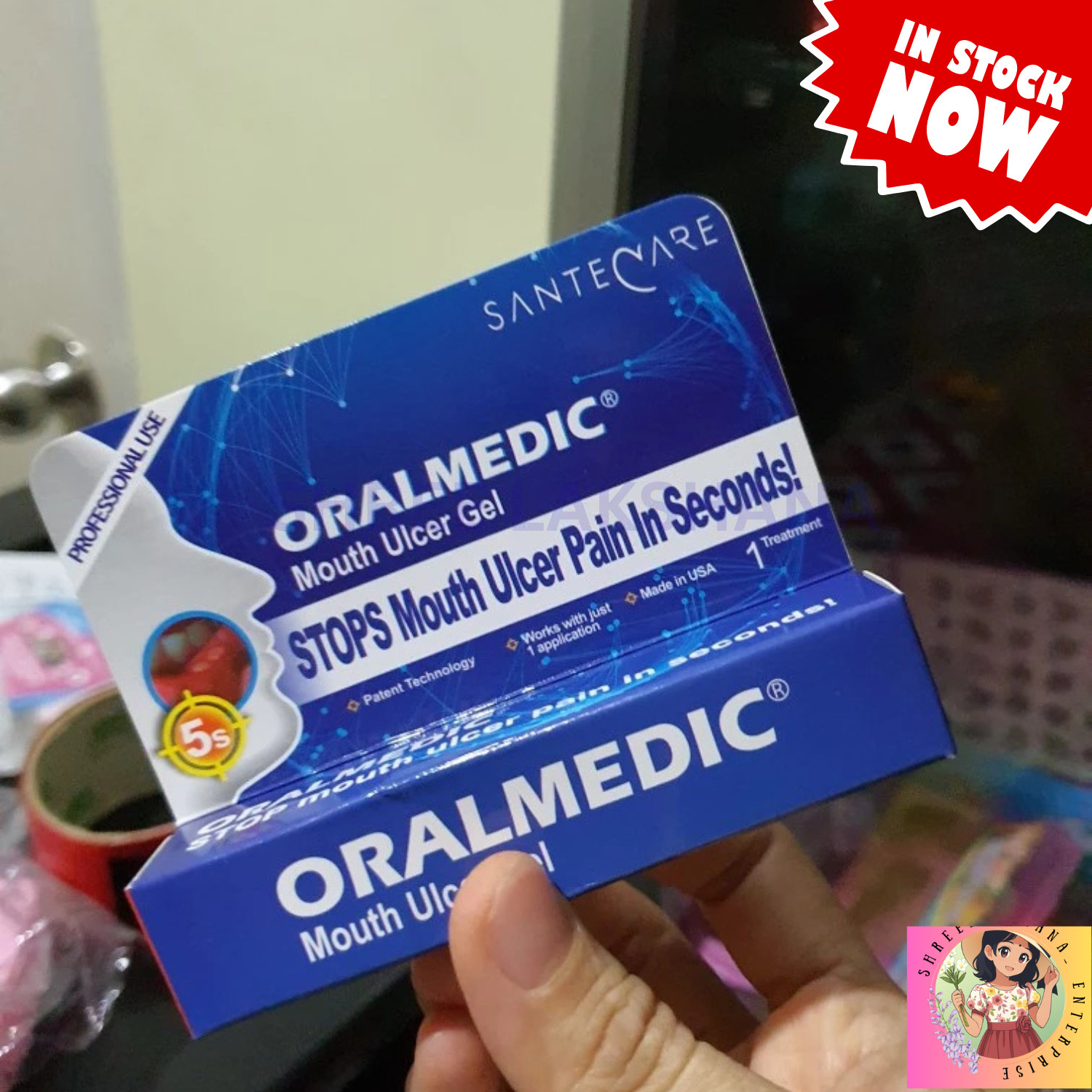 Oralmedic Mouth Ulcer Gel Fast Pain Relief Single Treatment 6 Packs USA