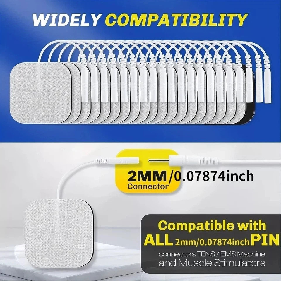 40 TENS Electrode Pads EMS Replacement Unit 7000 3000 2×2 Muscle Stimulator BULK