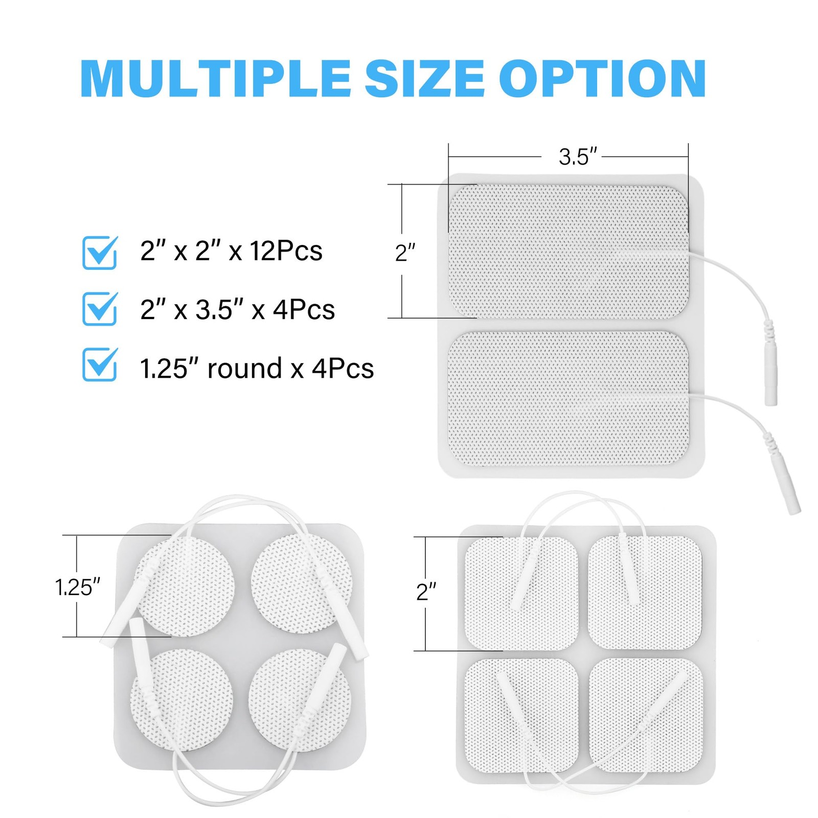 TENS Unit Replacement Pads Assorted Sizes, 20PCS Self-Adhesive Electrode Pads…