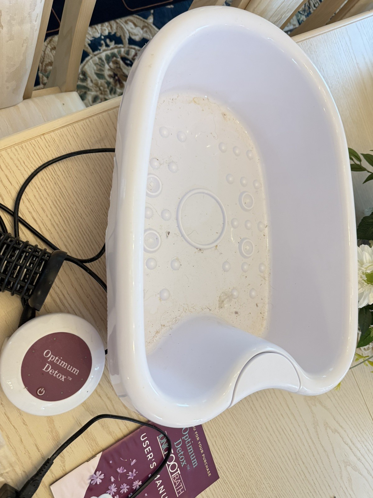 Optimum Ionic Foot Bath Spa Detox Machine Ion Feet Basin Tub w/ Ginger Slice New