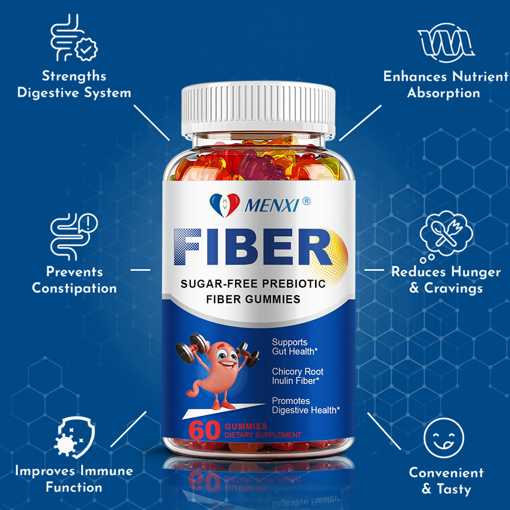 Probiotics + Prebiotics Fiber Gummies – Relieve Gas, Bloating & Constipation