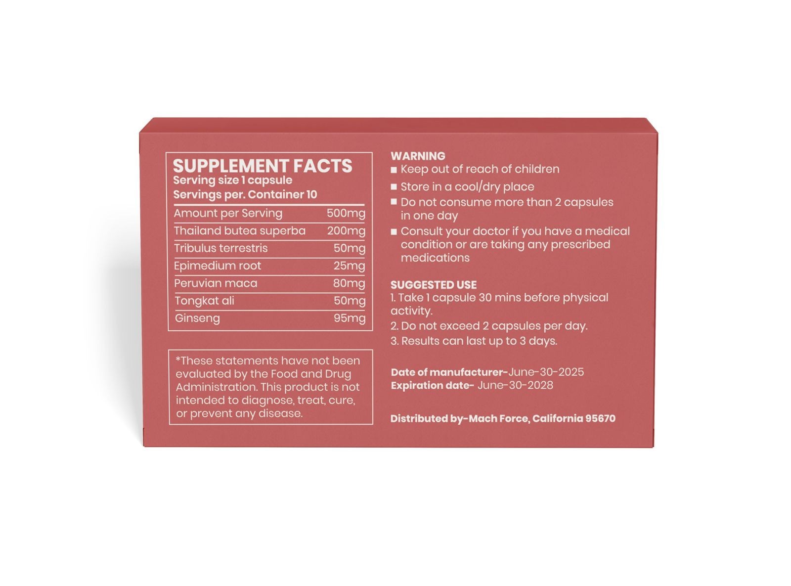 Male enchantment 500mg Fast Acting long lasting for Performance 10 capsule USA