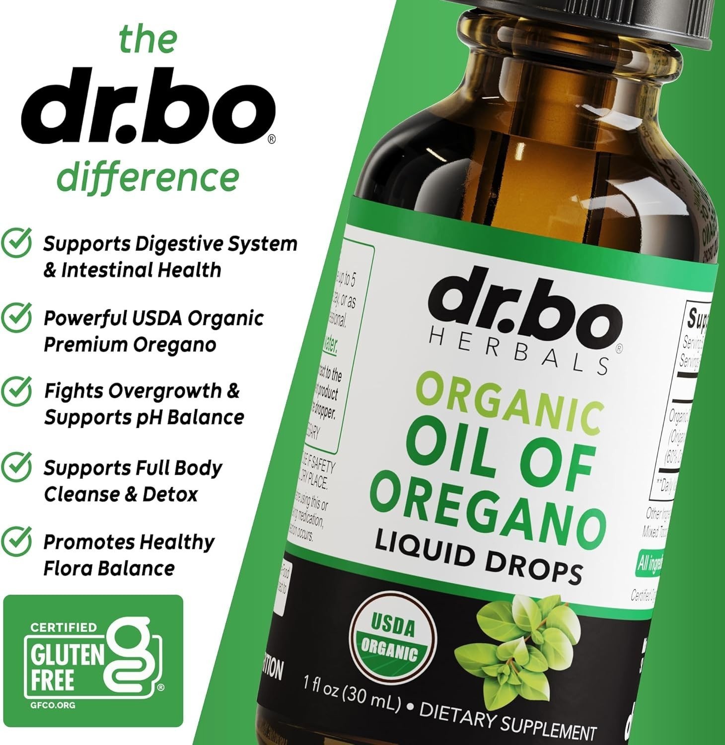 Oregano Oil Natural Liquid Drops – 6 Month Supply of Drops…%%