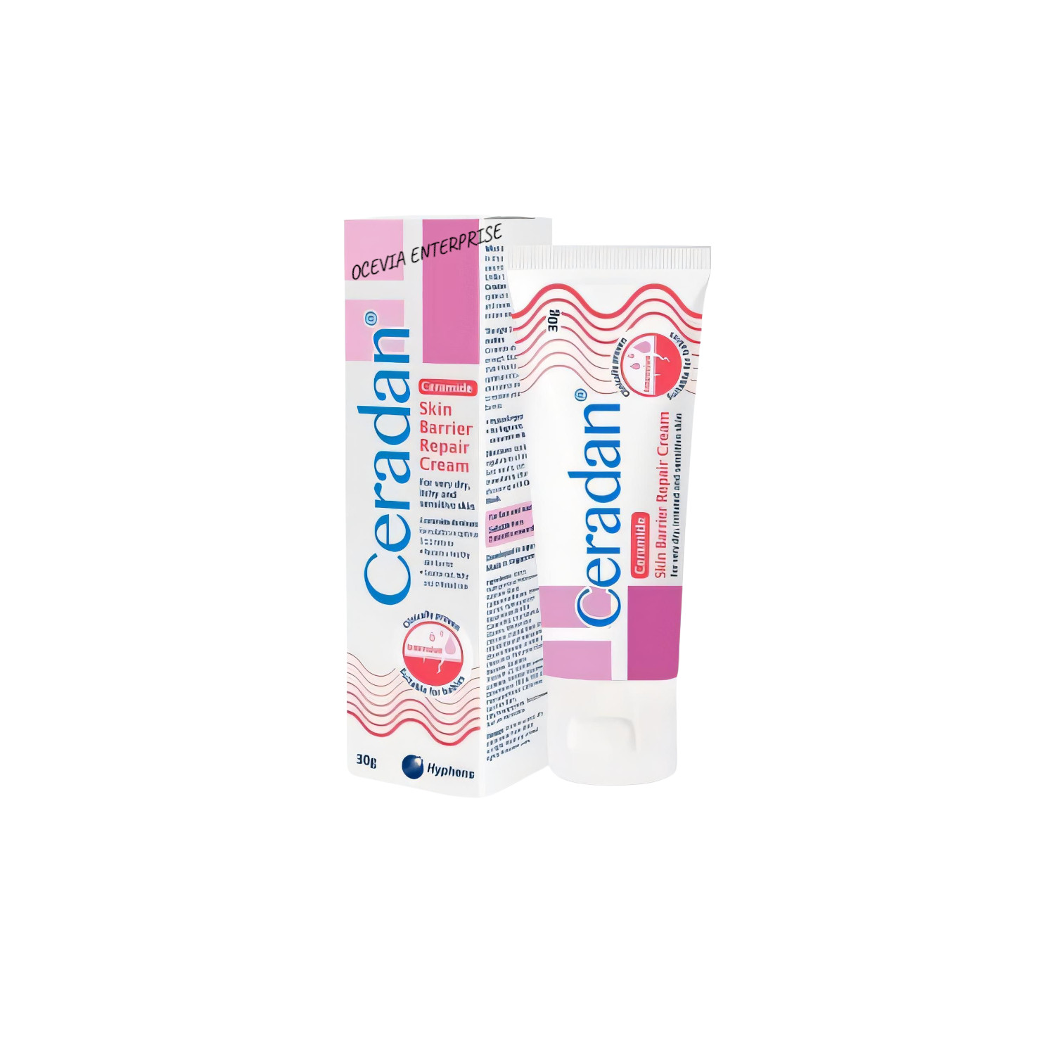 1pcs Ceradan Moisturising Wash 30ml & 1pc Skin Barrier Cream 30g Travel Size Set