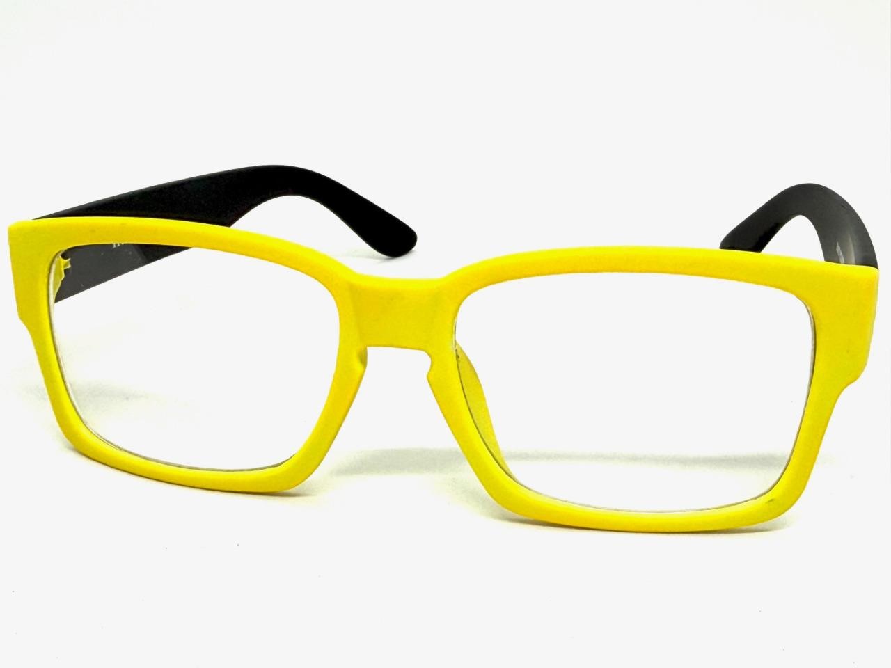Classic Elegant Modern Contemporary Artsy Cleary Lens EYE GLASSES Yellow Frame
