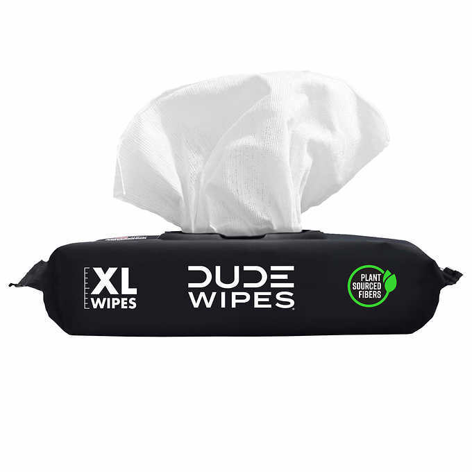 DUDE Wipes Fragrance-Free Moisturizing XL – 480 Flushable Wet Wipes