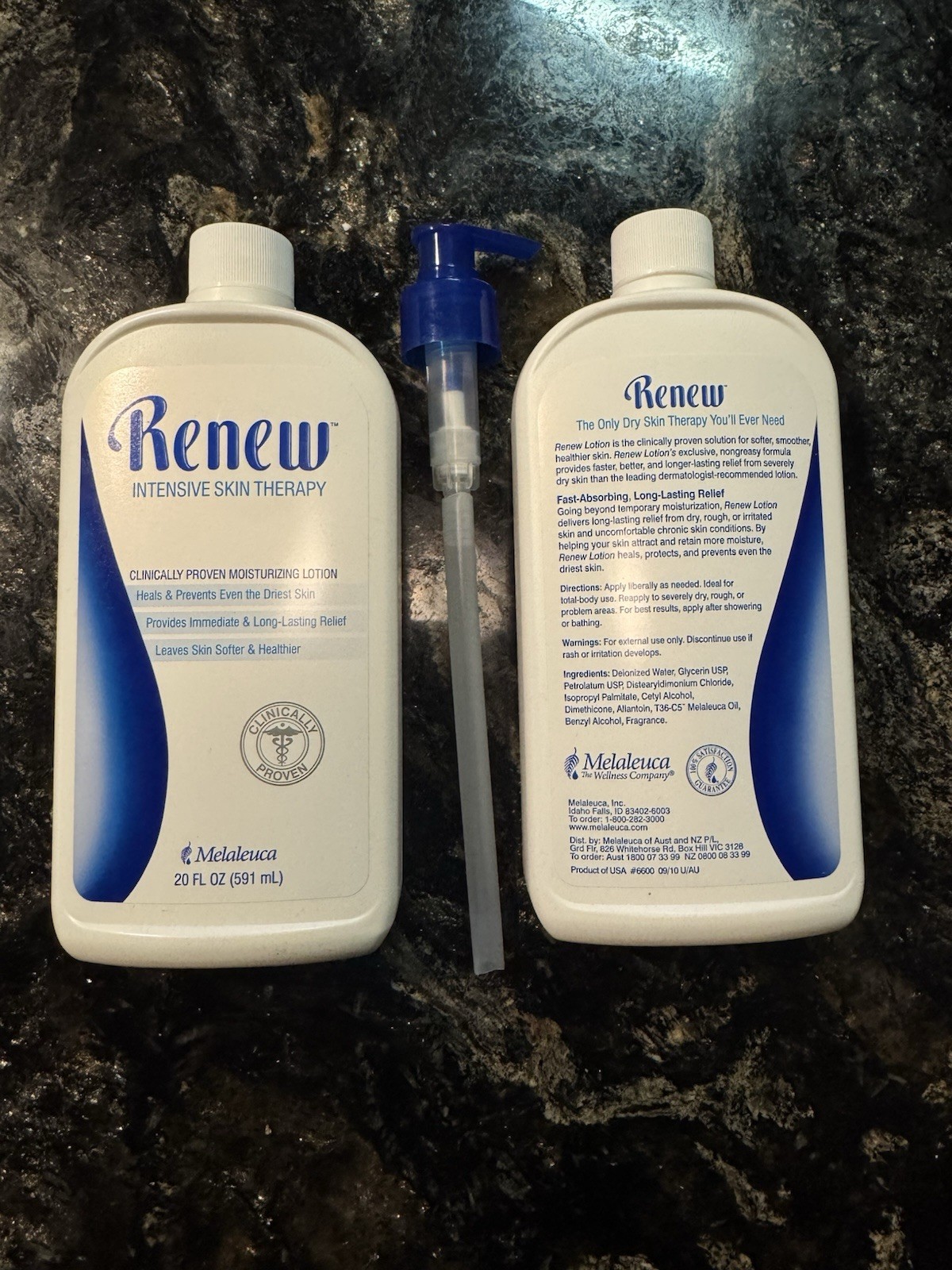 2 PACK! Melaleuca Renew Lotion 20oz with A Pump! New Sealed