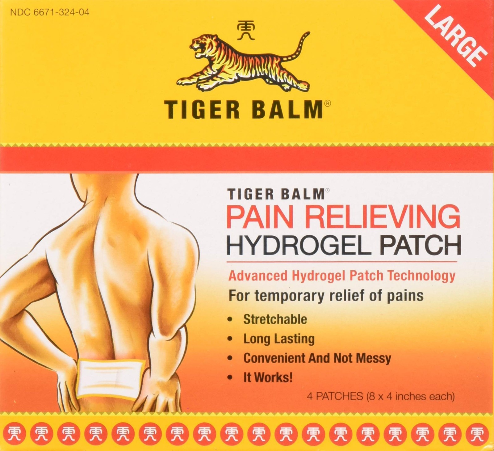 Tiger Balm Pain Relieving Patch Large 4 Each 4 Count Pack Of 3 B00Ha84Yxe