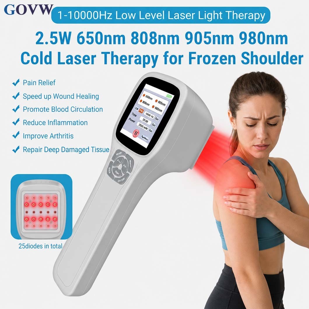 Cold Laser Therapy Device 25 Diodes 650nm 808nm 905nm 980nm Inflammation Relief