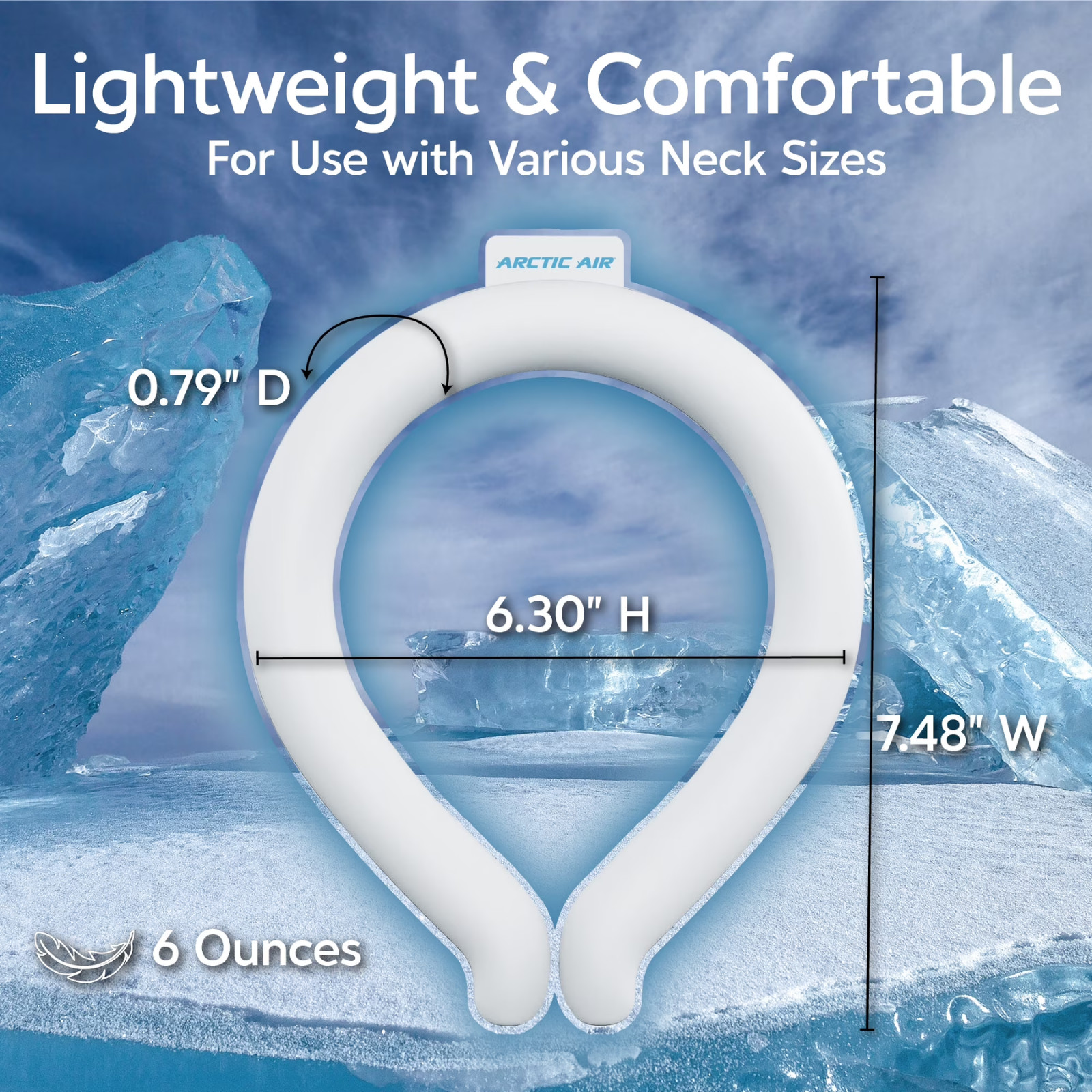 Wearable Cooling Neck Wrap Gel Ice Tube Hands Free Cooler Body Relief 3 Pack