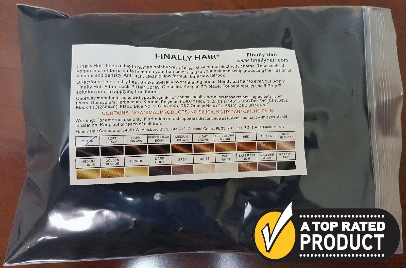 FINALLY HAIR® BUILDING FIBER REFILL LARGE 57G LOSS CONCEALER FIBERS KERATIN USA