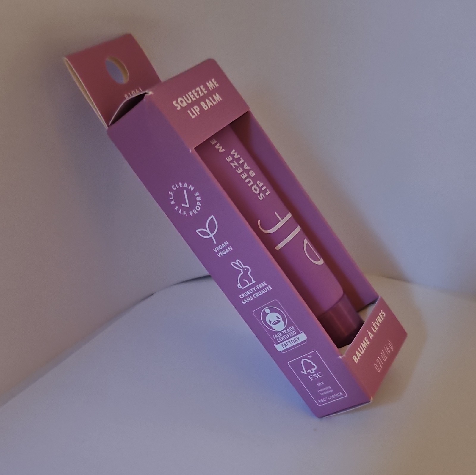 e.l.f. Squeeze Me Grape Lip Balm Hyaluronic Acid + Shea Butter 0.21 oz