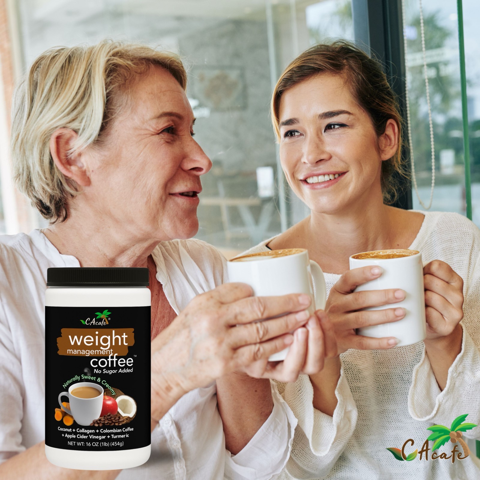 CAcafe Weight Management Coffee– No Sugar Added (90 Calories) 16OZ