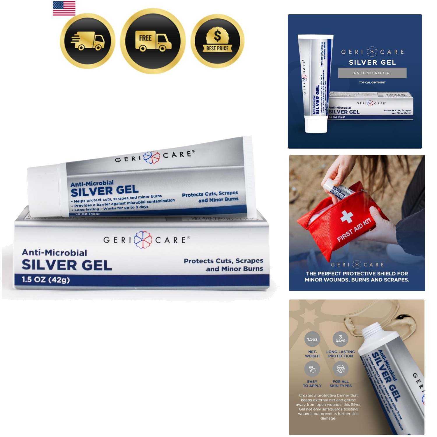 Antimicrobial Silver Gel By | Wound Care Cream For Cuts Scrapes Minor Burns| …